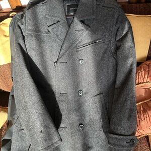 RW&CO. Charcoal Double-Breasted Peacoat